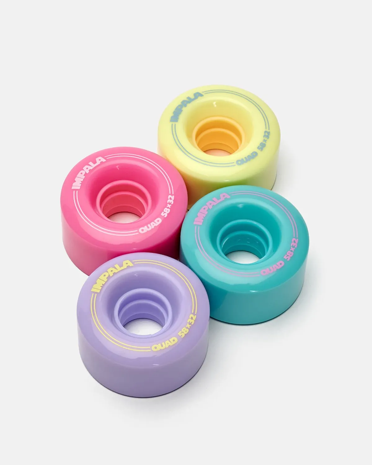 Impala Quad Wheel rulleskøjtehjul pastel multi 4-pak 58mm