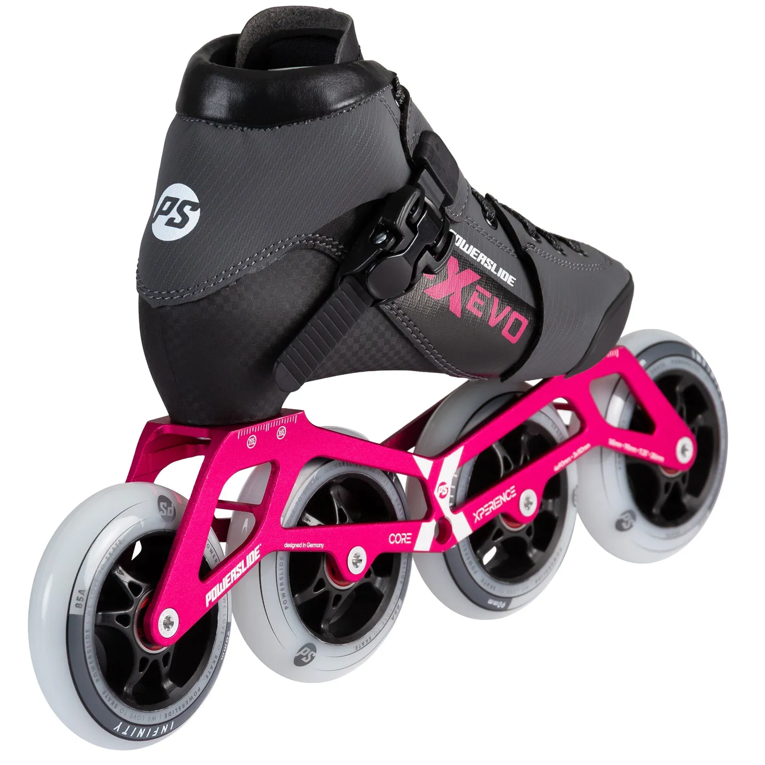 Powerslide Triple X Evo Hot Pink rulleskøjter 31-34 justerbar