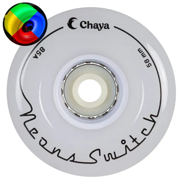 Chaya Neons Switch LED-hjul 58mm hvide 4-pak