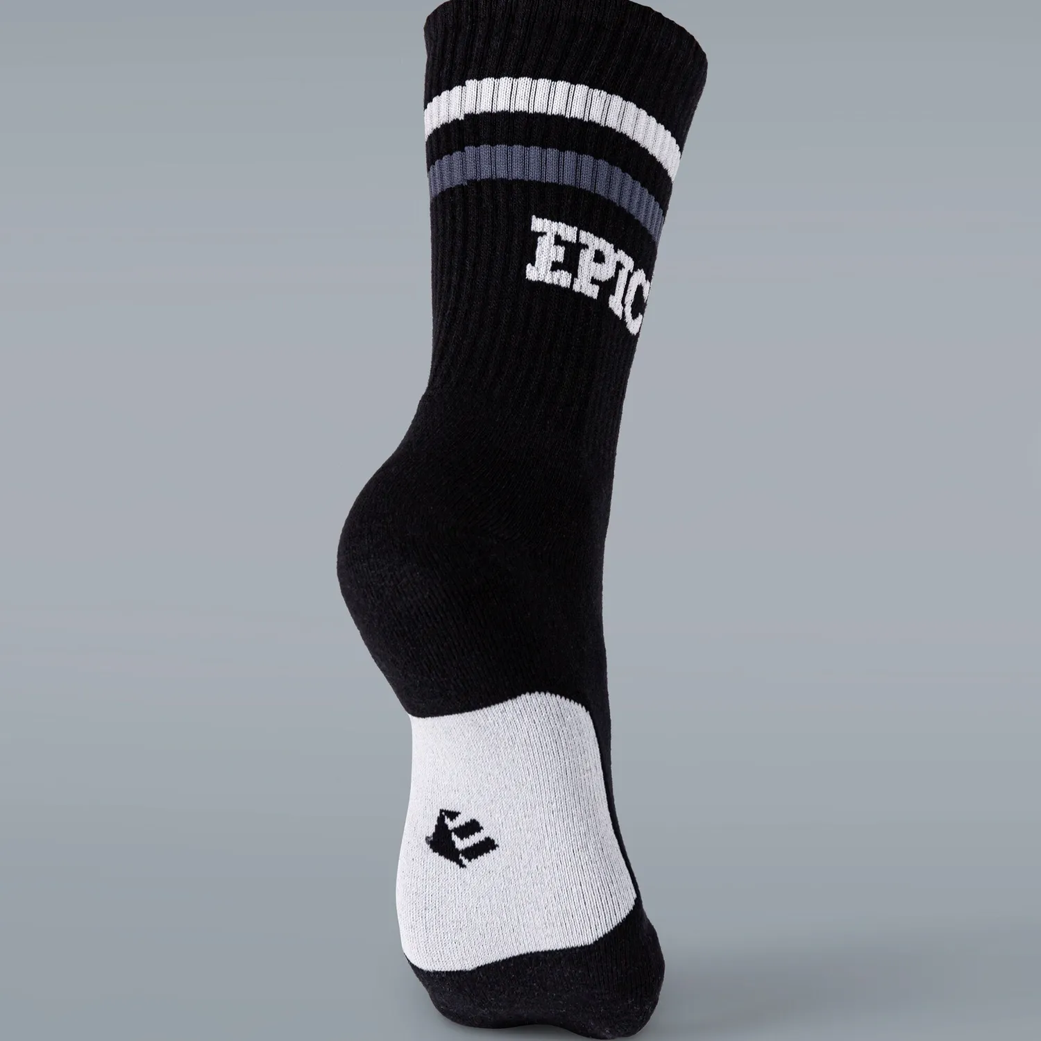 Powerslide Epic Socks skatesokker sort str 38-41 forstærket