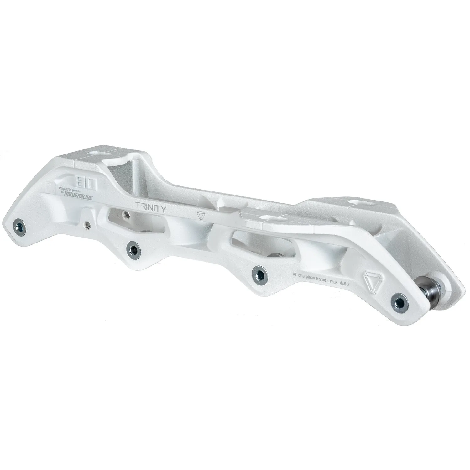 Powerslide Elite 243 4x80 Ramme hvid Trinity alu