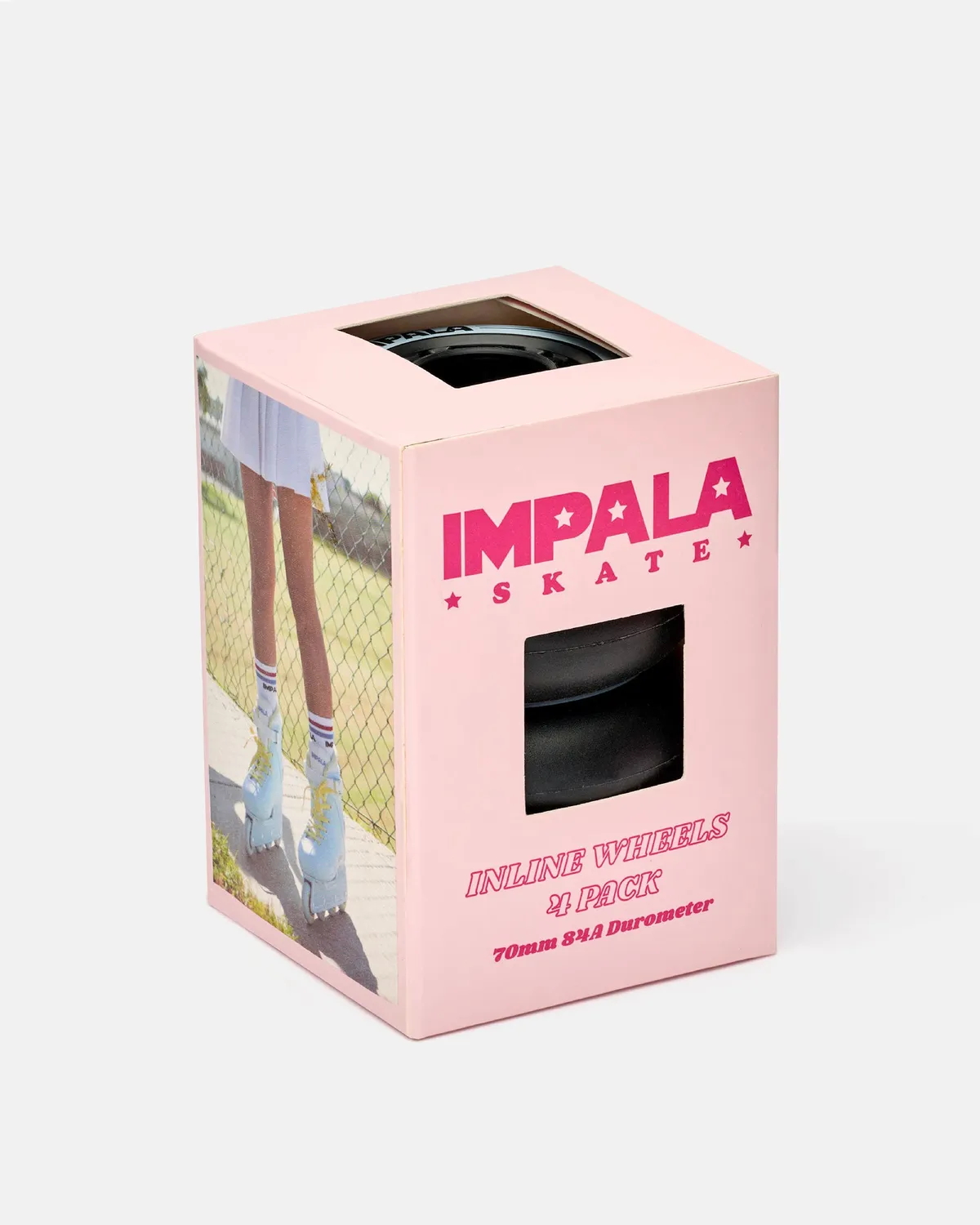 Impala Light Up inlinerhjul 4-pak 70mm sort hvid