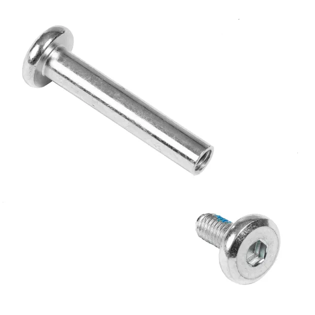 Powerslide Steel Double Axle Hex 30mm/6mm aksel grå