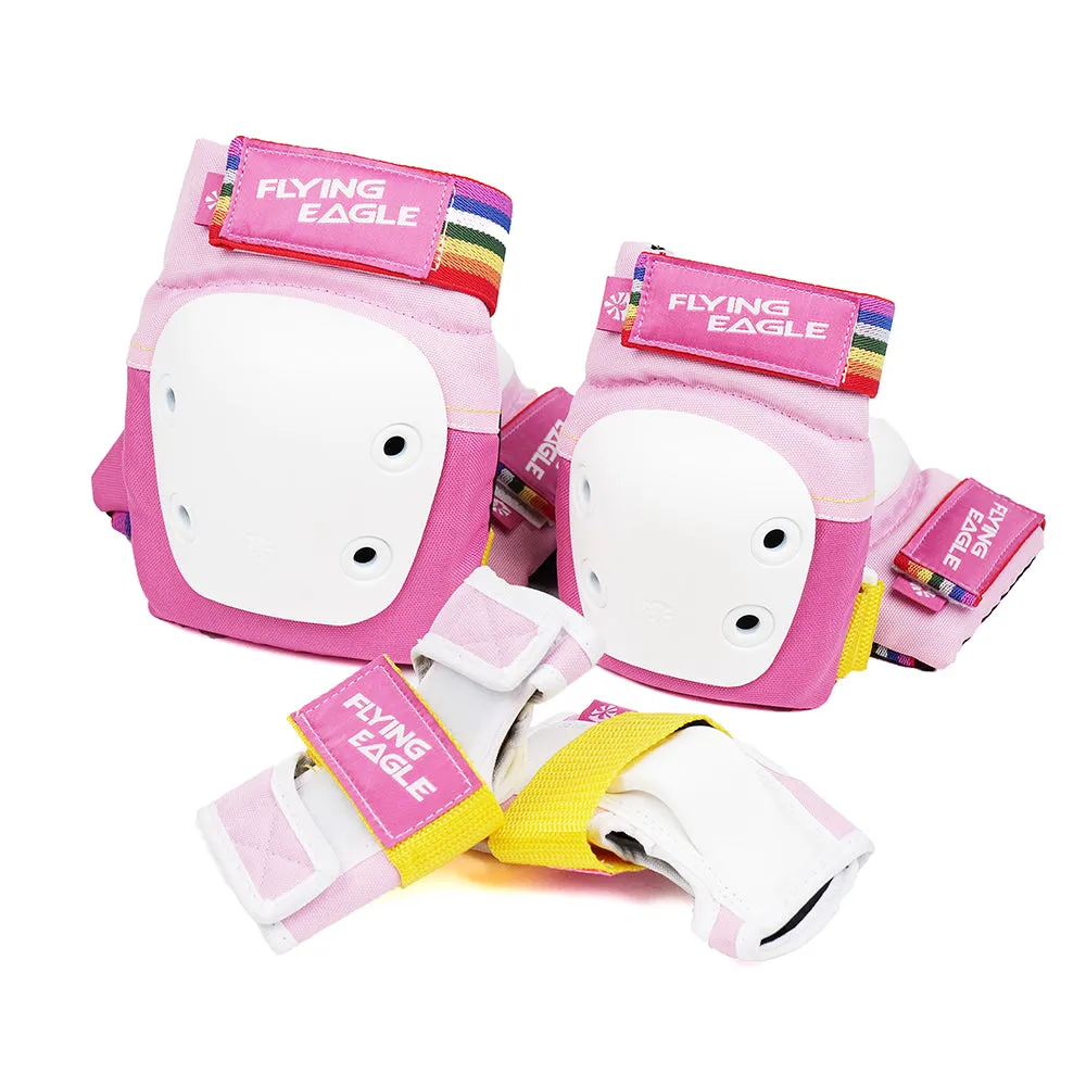 Flying Eagle Valiant Pro Jr beskyttelsessæt Rainbow Blue M