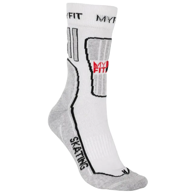 Myfit Fitness skatesokker grå-hvid beskyttelse