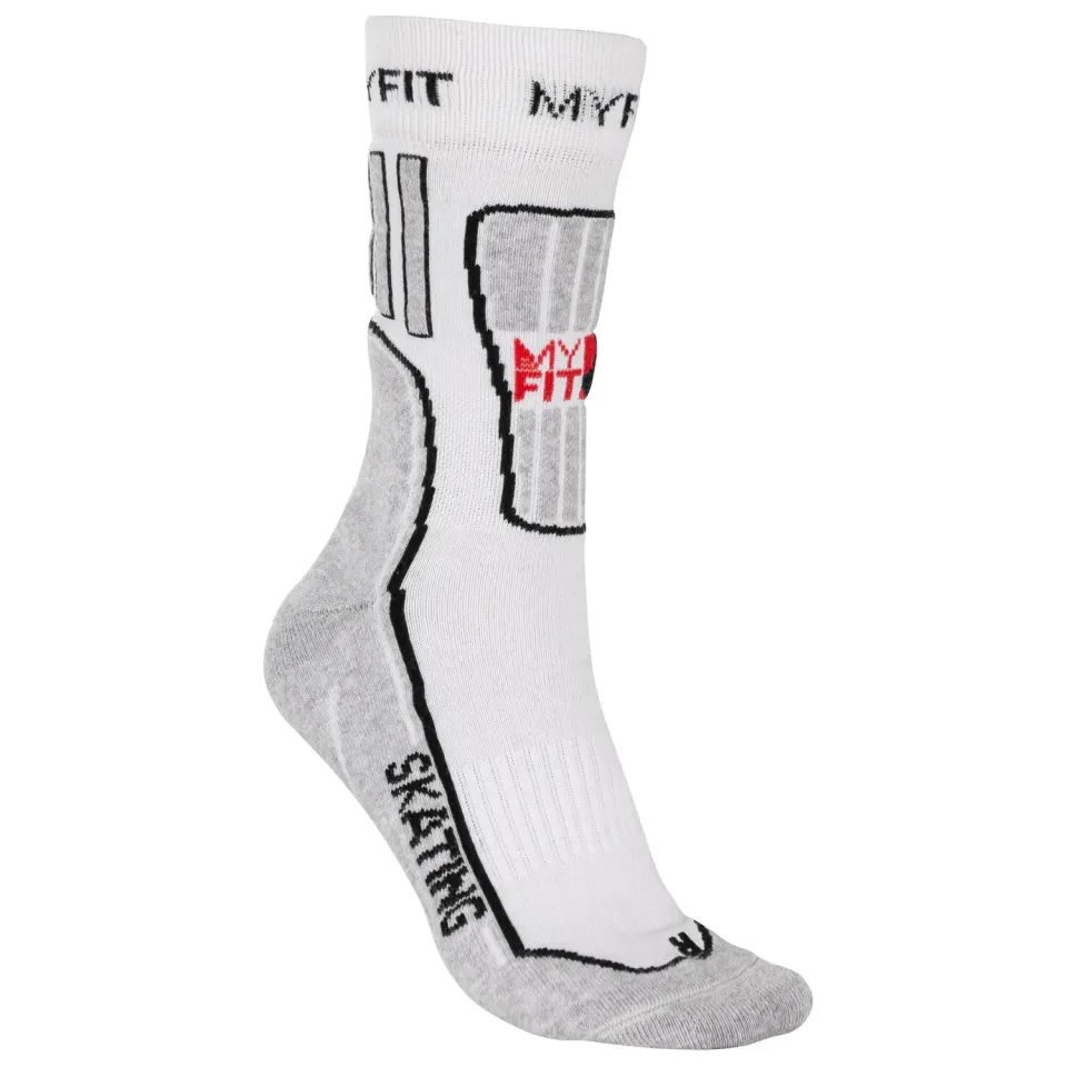 Myfit Fitness skatesokker grå-hvid beskyttelse