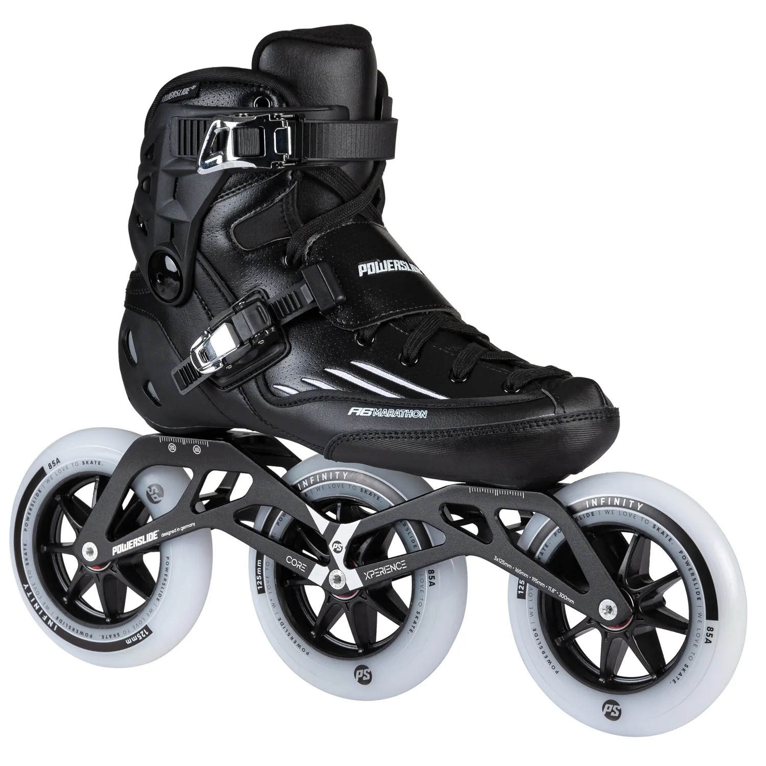 Powerslide R6 Marathon rulleskøjter sort 125mm