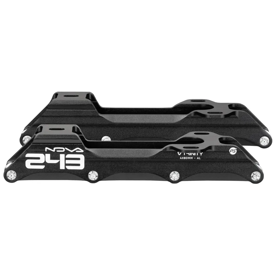 Powerslide Nova 243 4x80 TRI inlineramme sort aluminium