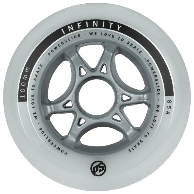 Powerslide Infinity 100mm fitnesshjul 85A grå 4-pak