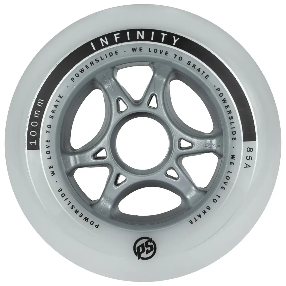 Powerslide Infinity 100mm fitnesshjul 85A grå 4-pak