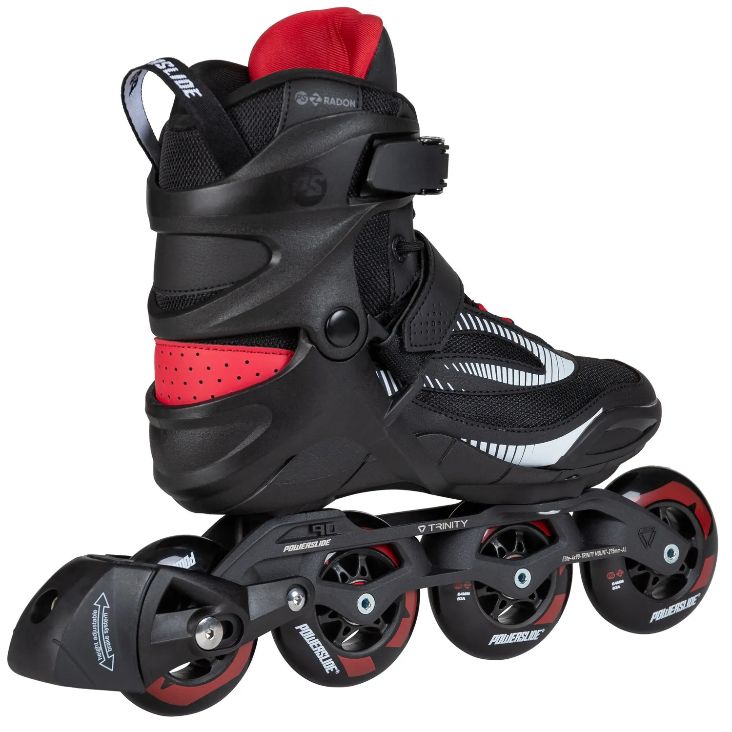 Powerslide Phuzion Radon Charcoal 84 fitness inlineskøjter 4x84mm