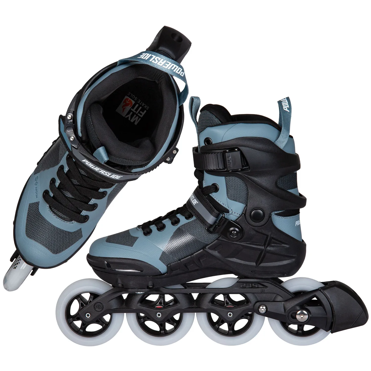 Powerslide Phuzion Argon 90 inlineskøjter grå 4x90