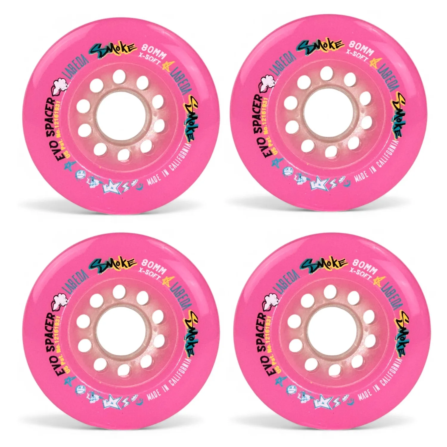 Labeda Smoke X-Soft rullehockeyhjul pink enkeltvis