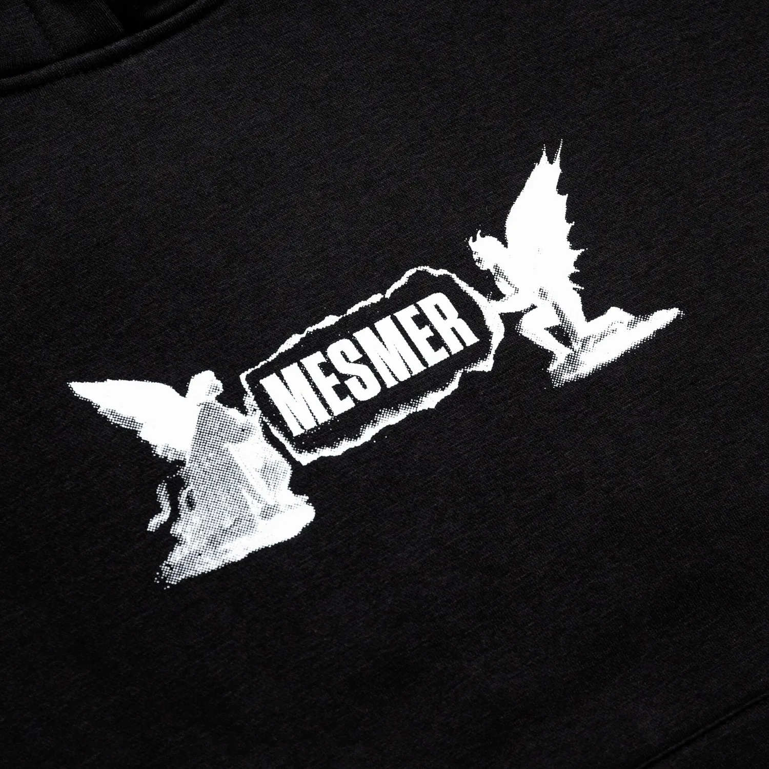 Mesmer Angel or Demon hoodie sort bomuld