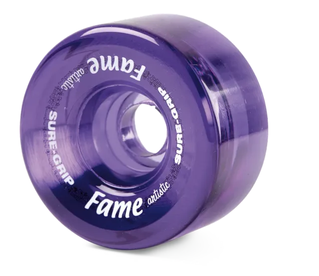 Sure-Grip Fame kunstnerhjul 57 mm 95A klar rød 8 stk