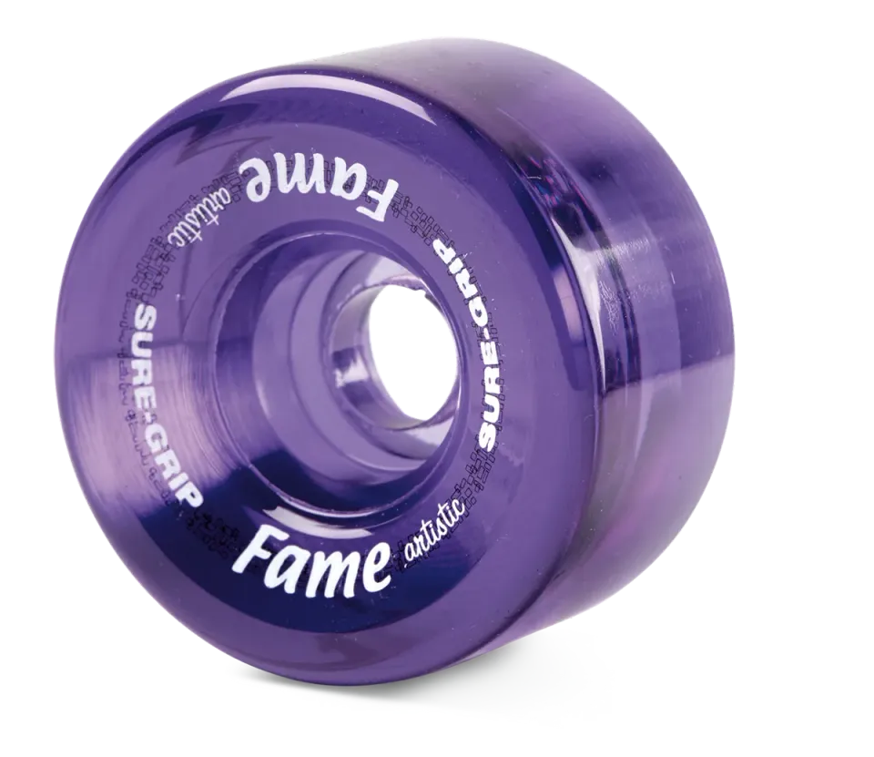 Sure-Grip Fame kunstnerhjul 57 mm 95A klar rød 8 stk