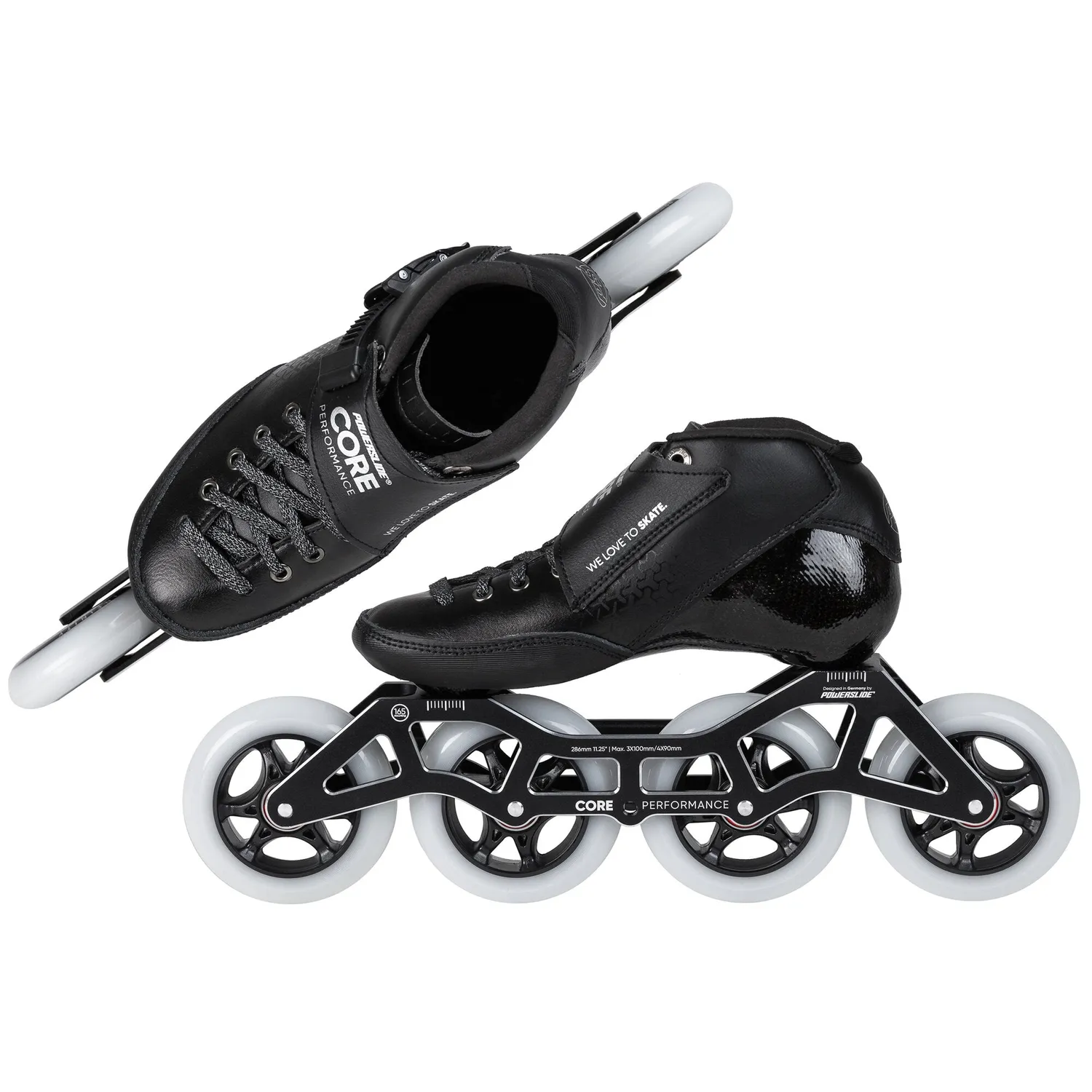 Powerslide Core Performance Black speedskøjter 4x90 børn
