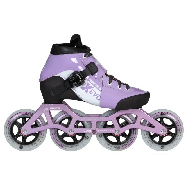 Powerslide 3X Evo justerbar speedskøjte lavender 4x84