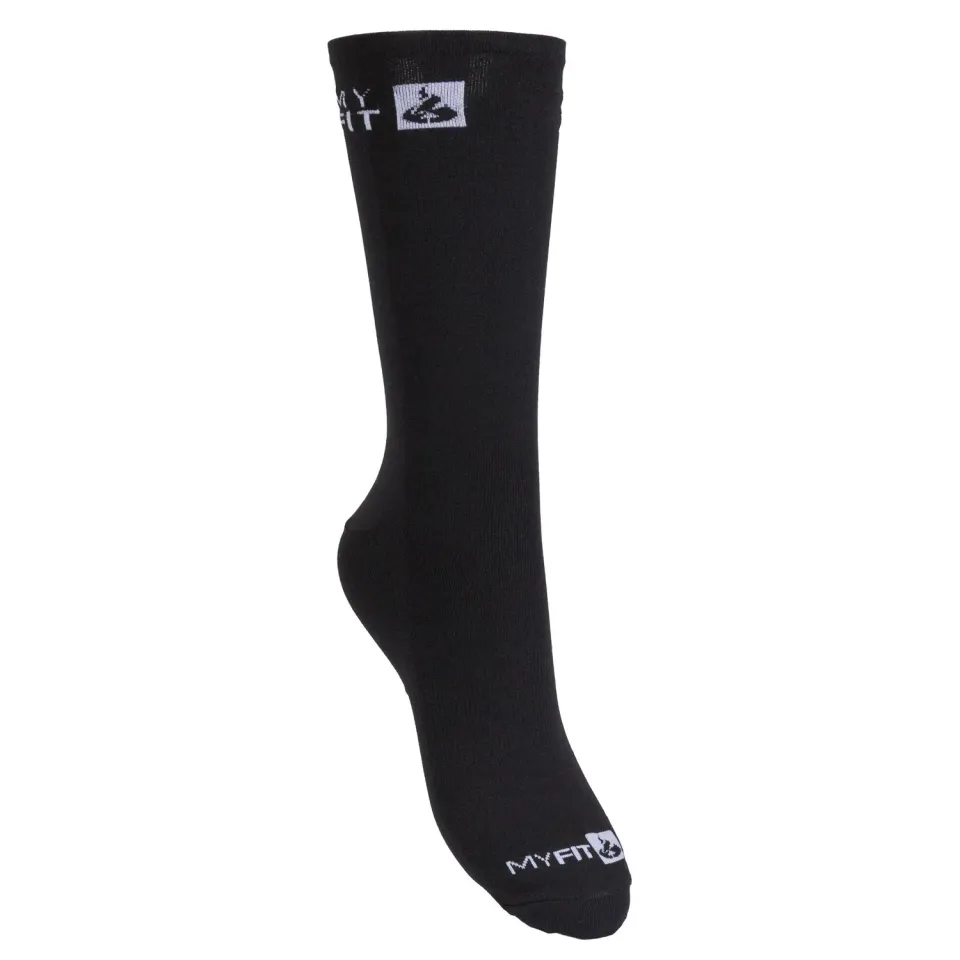 Myfit Slipin Nylon sokker sort tynd skate strømpe