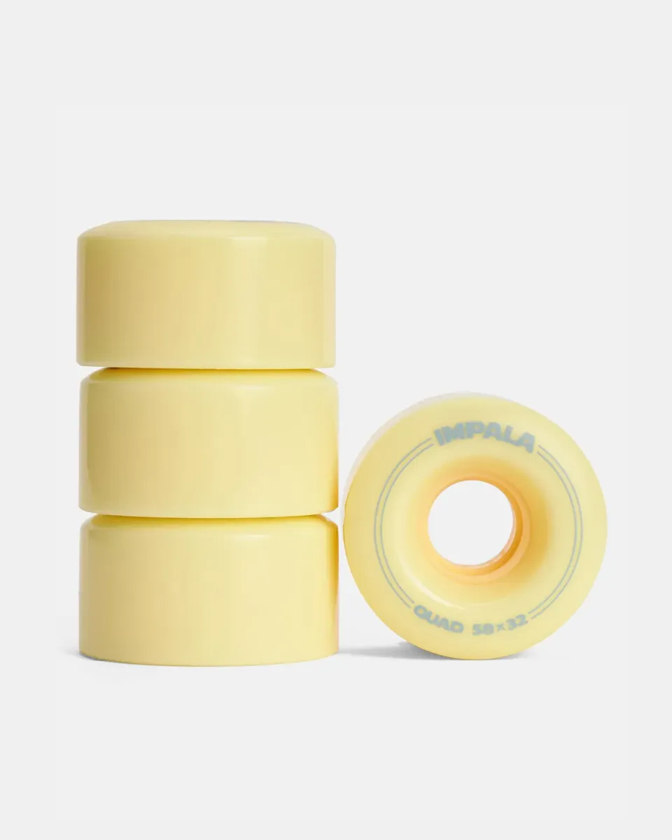 Impala Quad Wheel 4pk rulleskøjtehjul pastelgul 58mm