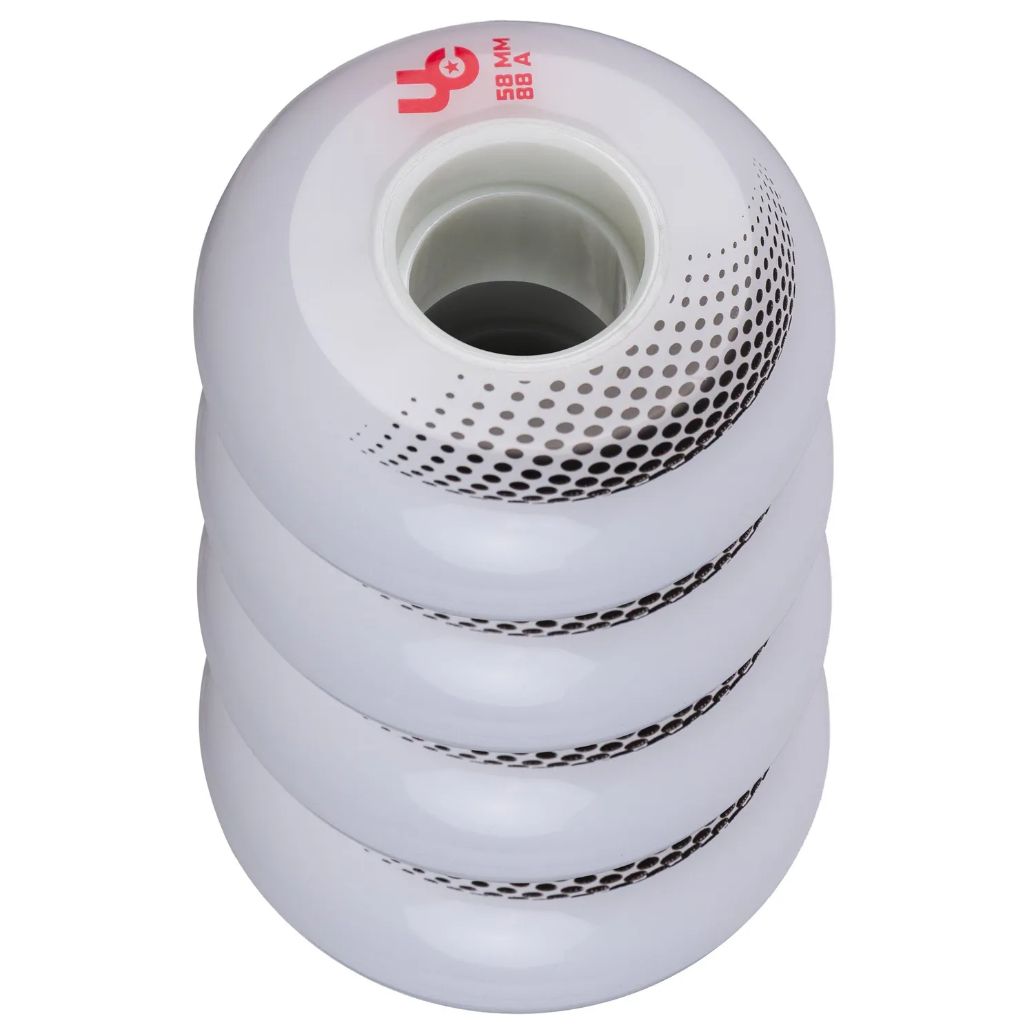 Undercover Vortex 58mm 88A hjul 4-pak hvid