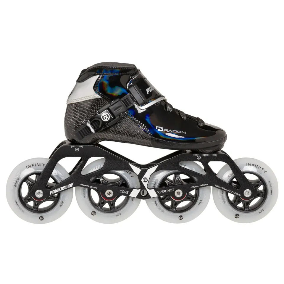 Powerslide Dragon Black 84 speedskøjter børn 4x84