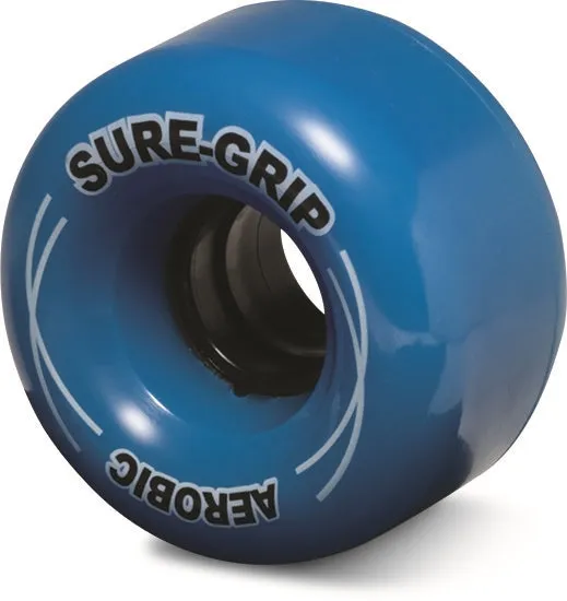 Sure-Grip Aerobic hjul 62mm 85A sort 8-pak