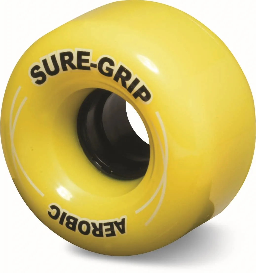 Sure-Grip Aerobic hjul 62mm 85A sort 8-pak