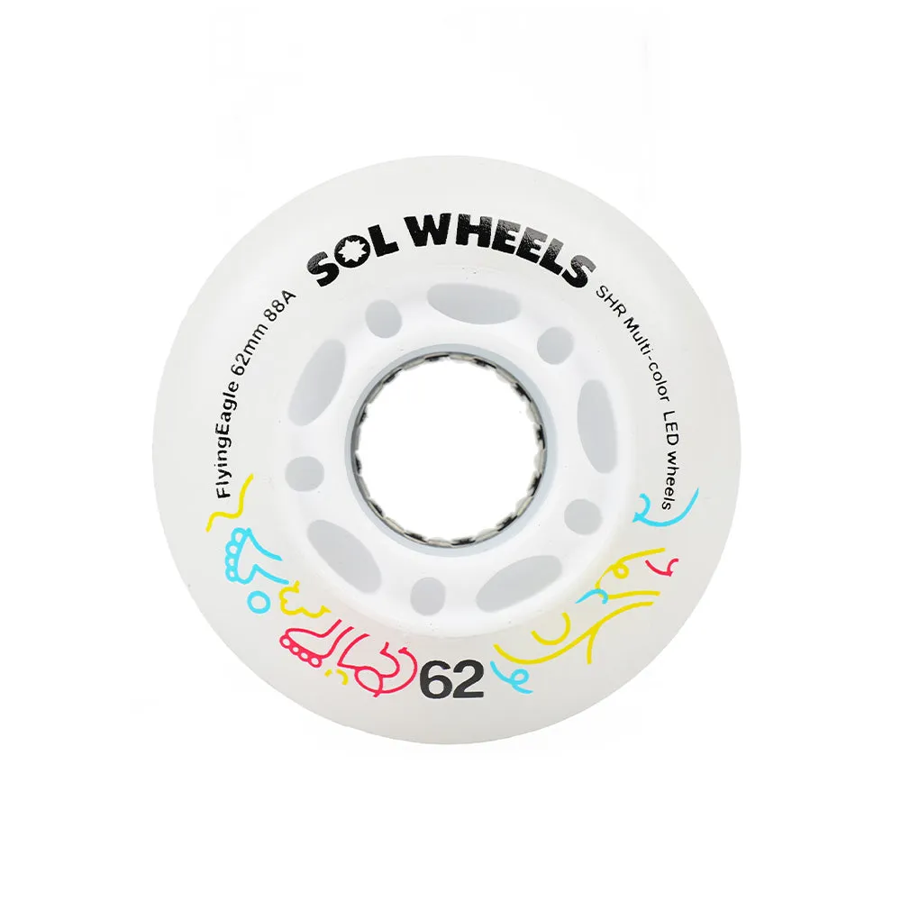 Flying Eagle Sol LED hjul multicolor 80mm 4-pak 88A