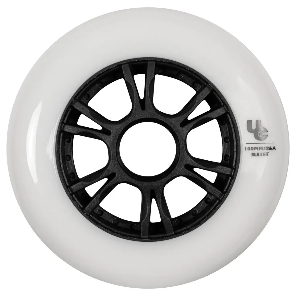 Undercover Team 100mm 86A inline hjul hvid 4-pak