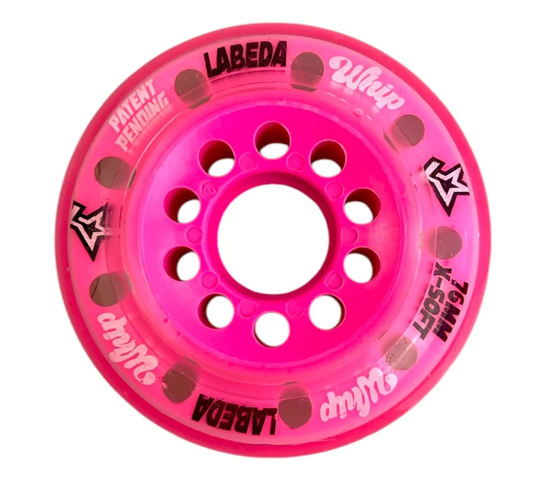 Labeda Whip X-Soft rullehockeyhjul pink 76mm