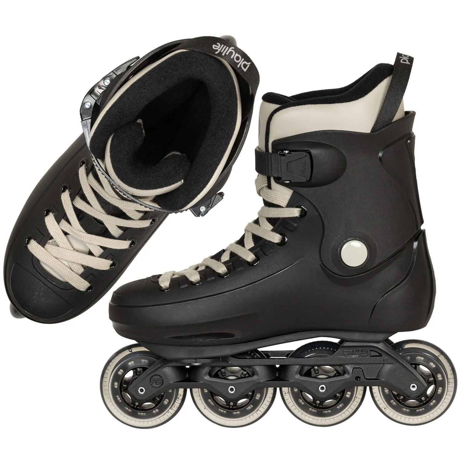 Playlife Rave Black Trinity 80 inlineskøjter sort hardboot
