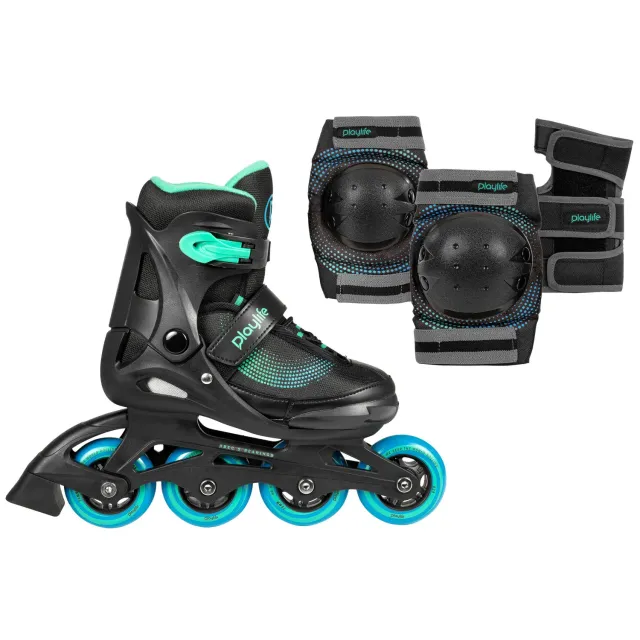 Playlife Joker Blue Sky børnerulleskøjter combo blå m. beskyttelse