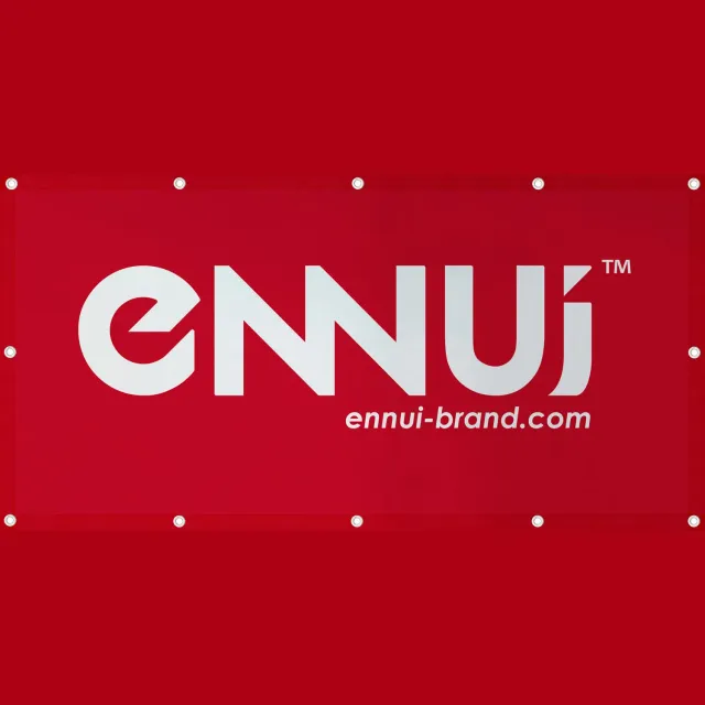 Ennui Banner stofbanner værelse sort logo