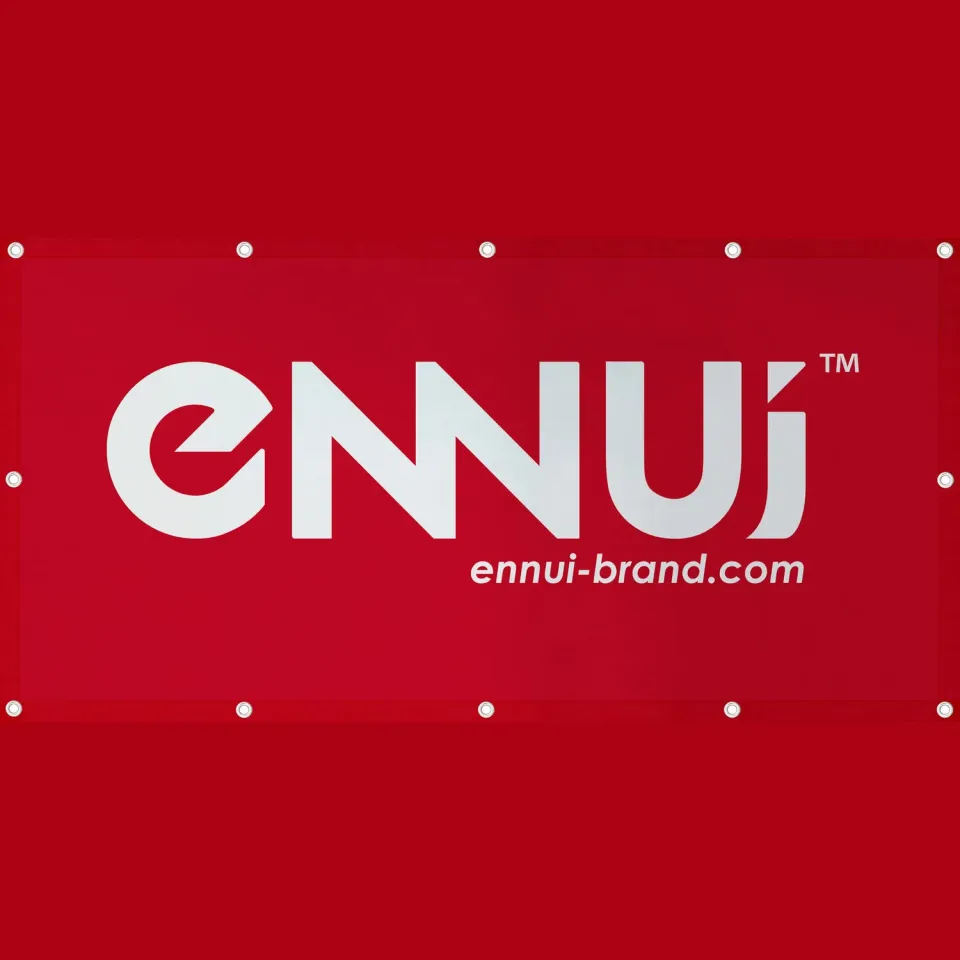 Ennui Banner stofbanner værelse sort logo