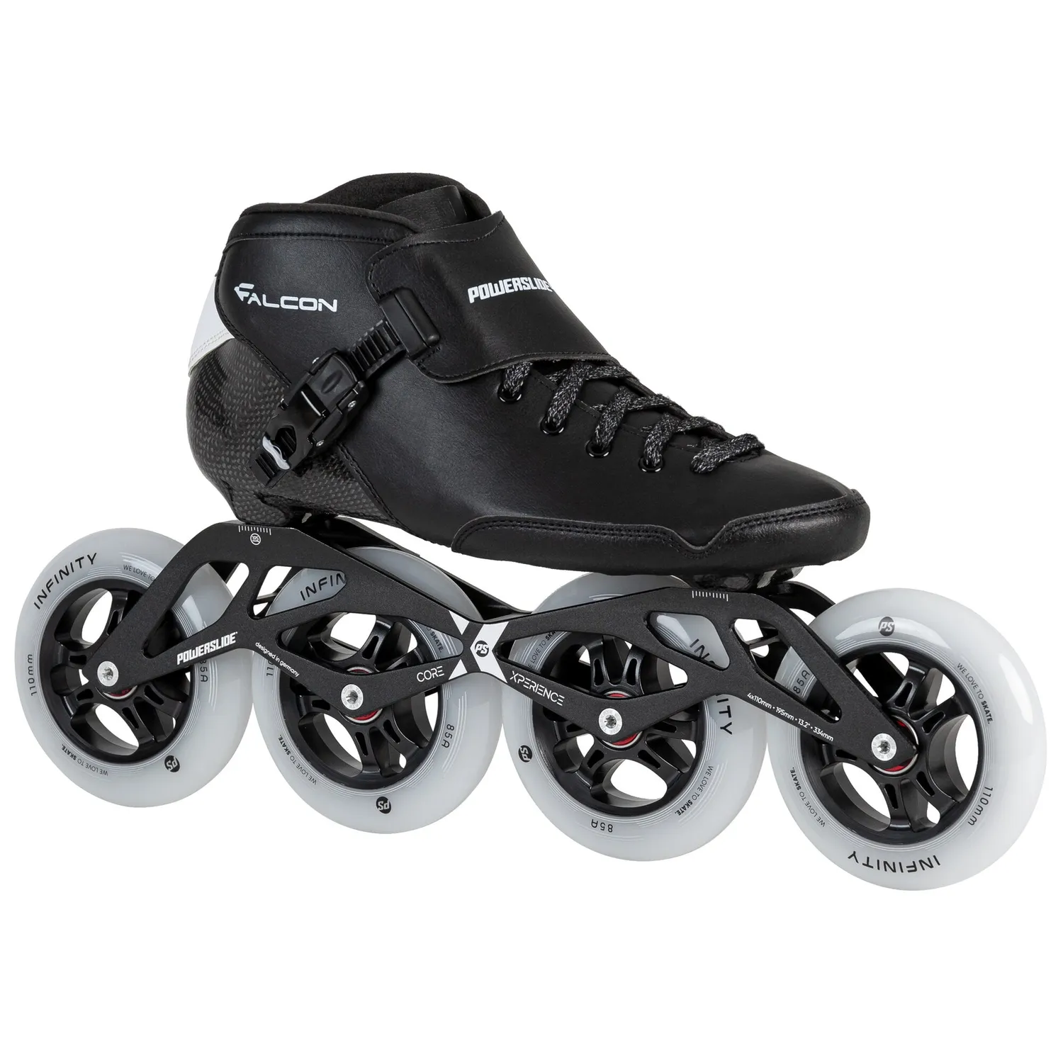 Powerslide Falcon 4x110 speedskøjter sort marathon