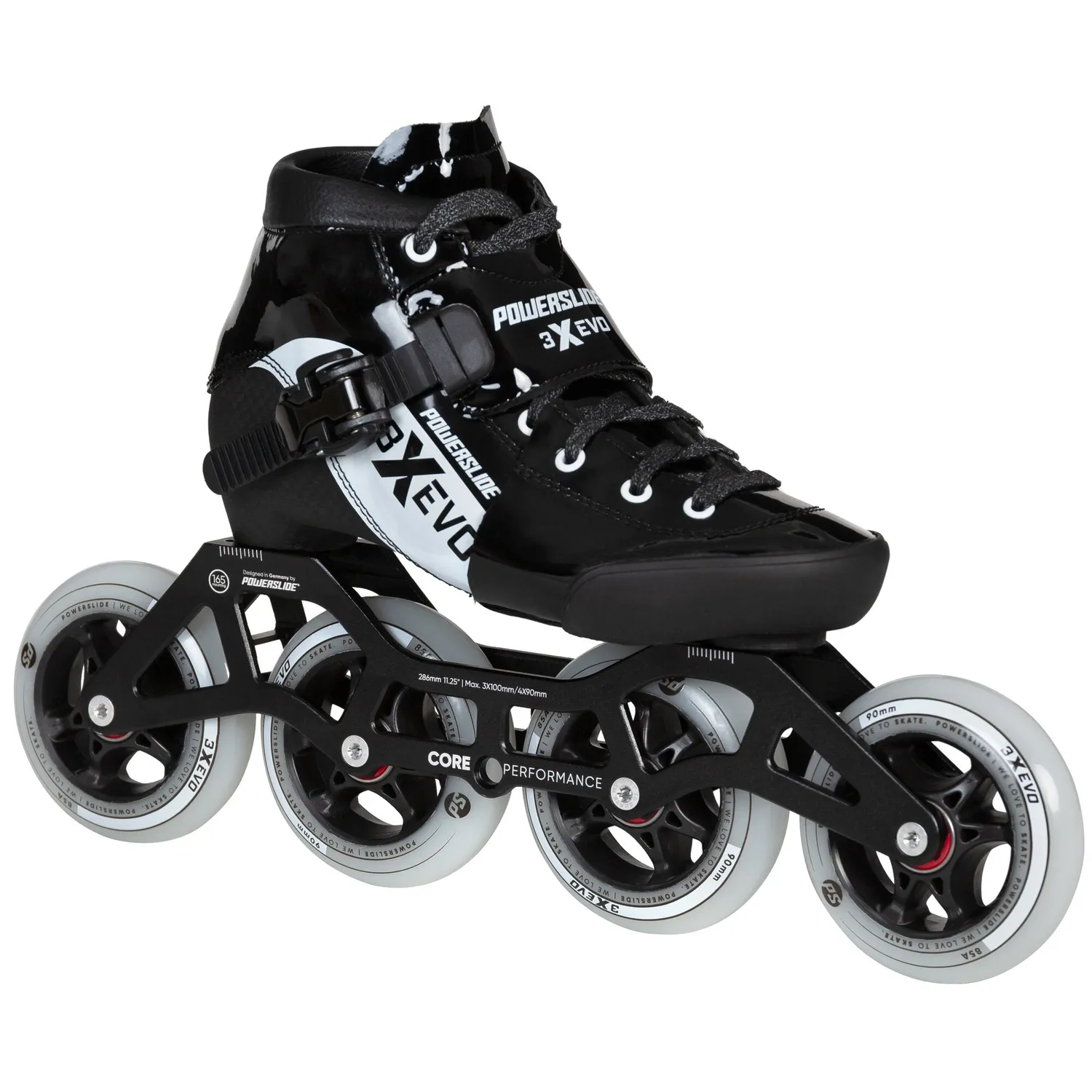 Powerslide 3X Adj Evo speedskøjter sort/hvid