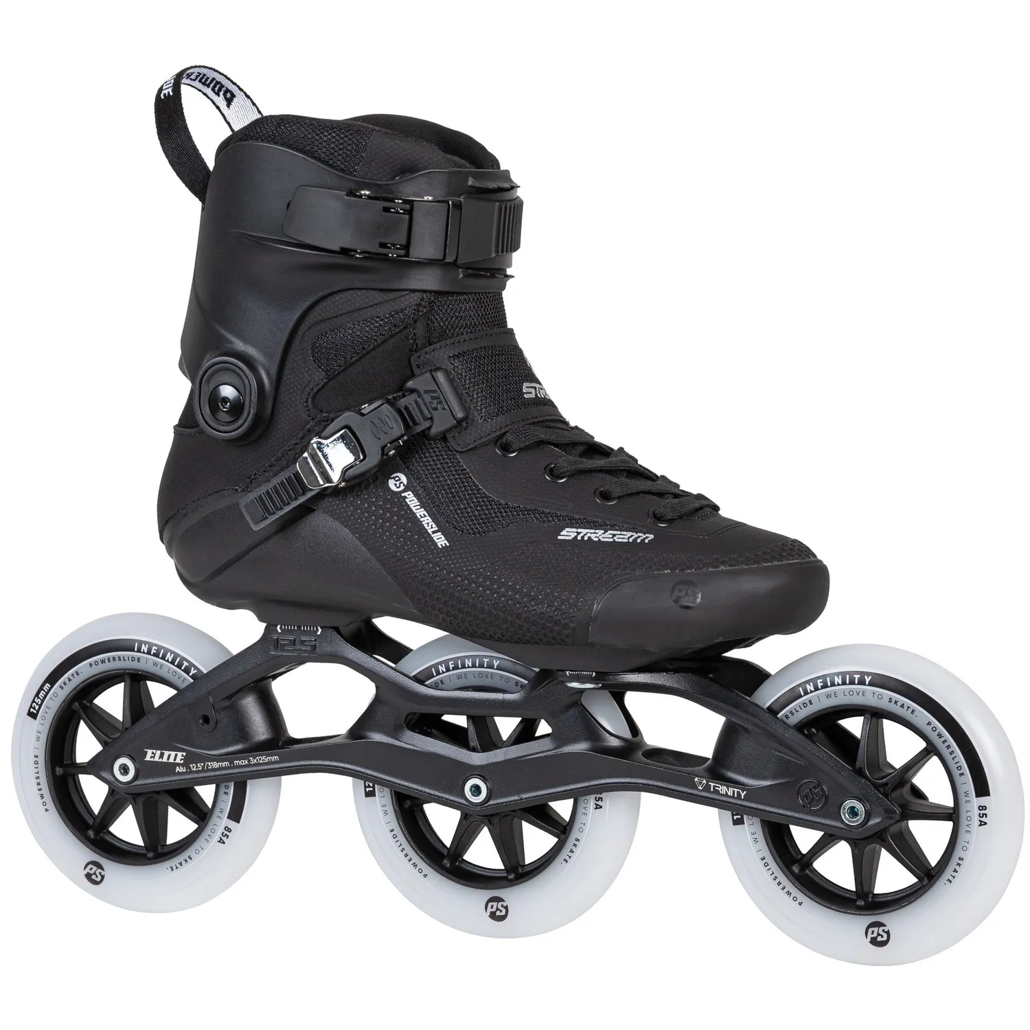 Powerslide Stream Classic 125 rulleskøjter sort 3x125mm marathon