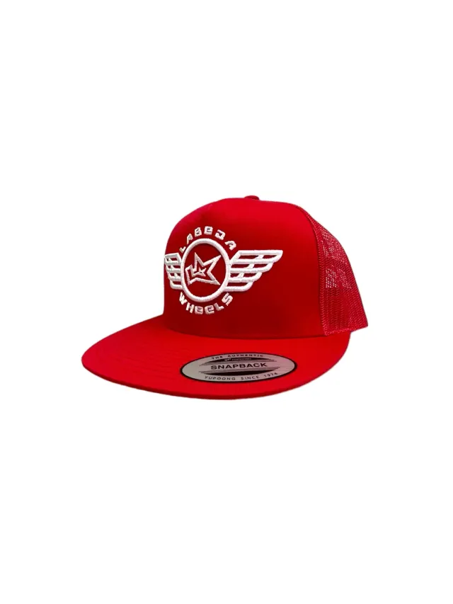 Labeda Classic Trucker Wings kasket rød/hvid flat bill