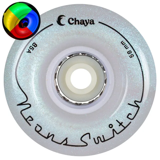 Chaya Neons Switch 58mm LED-hjul 4-pak glitter 85A