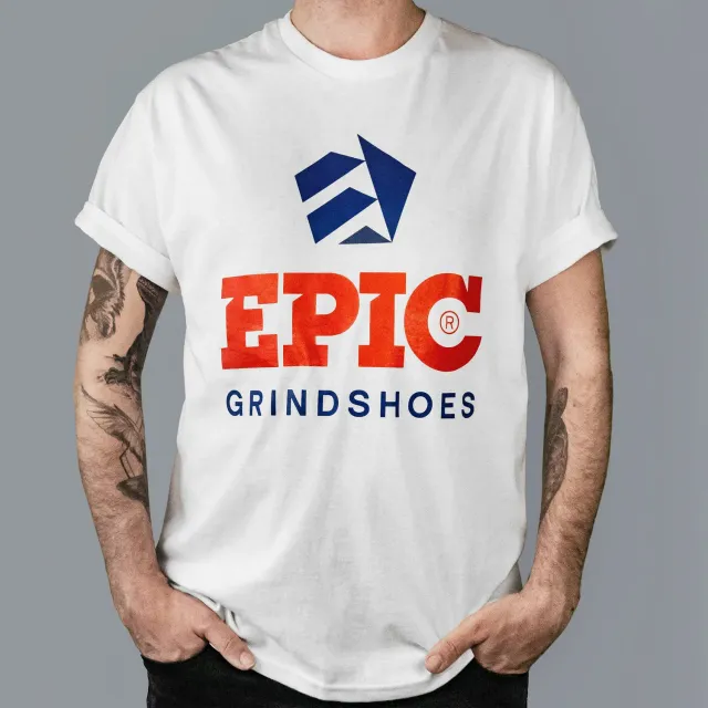Epic Emblem t-shirt hvid bomuld 180g