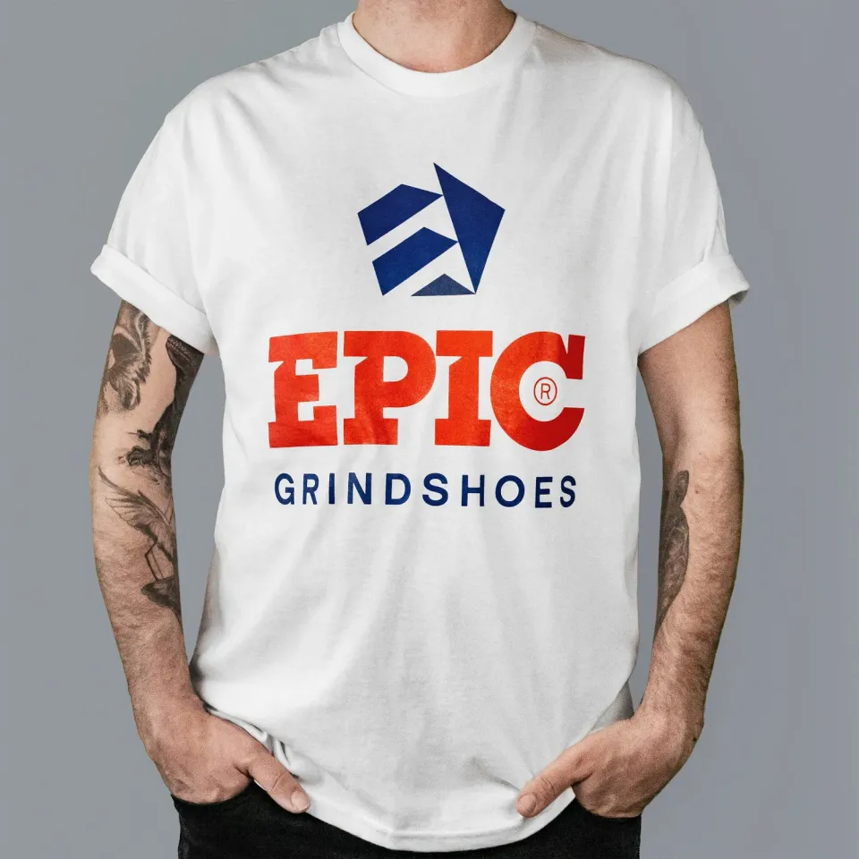 Epic Emblem t-shirt hvid bomuld 180g
