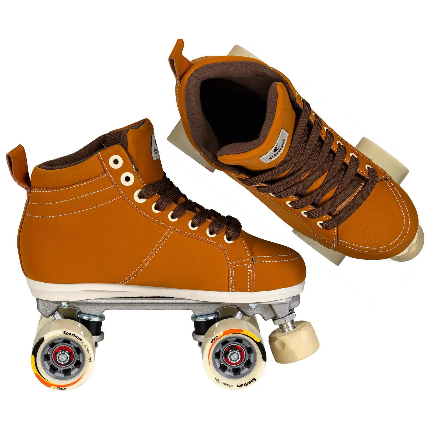 Chaya Cappuccino quad-rulleskøjter brun