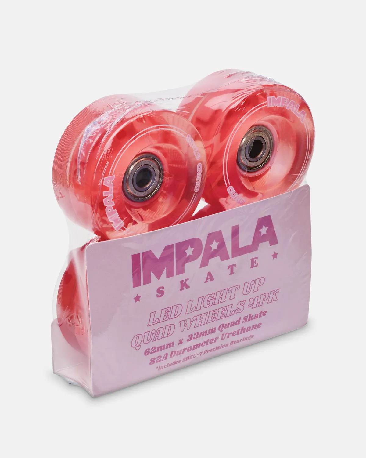 Impala Light Up quad-hjul pink 62mm 4-pak