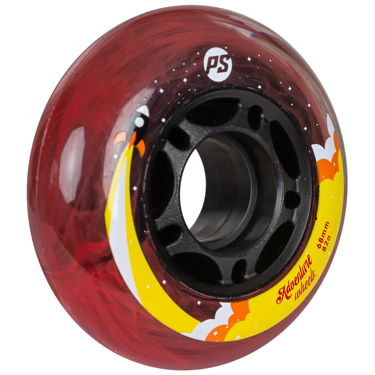 Powerslide Adventure 68/82A rulleskøjtehjul 4-pak orange 68mm