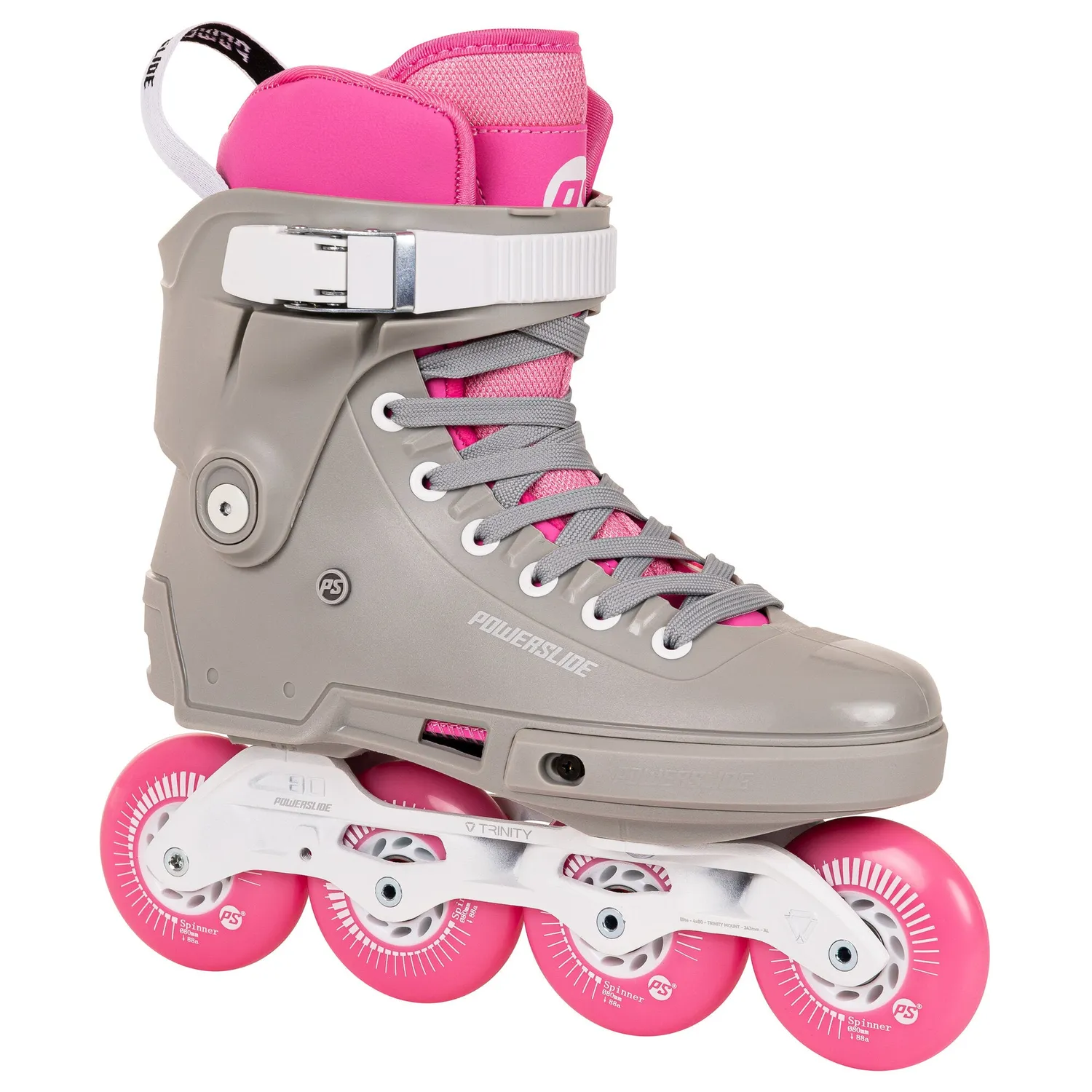 Powerslide Next SL Pink 80 rulleskøjter 36-37 grå