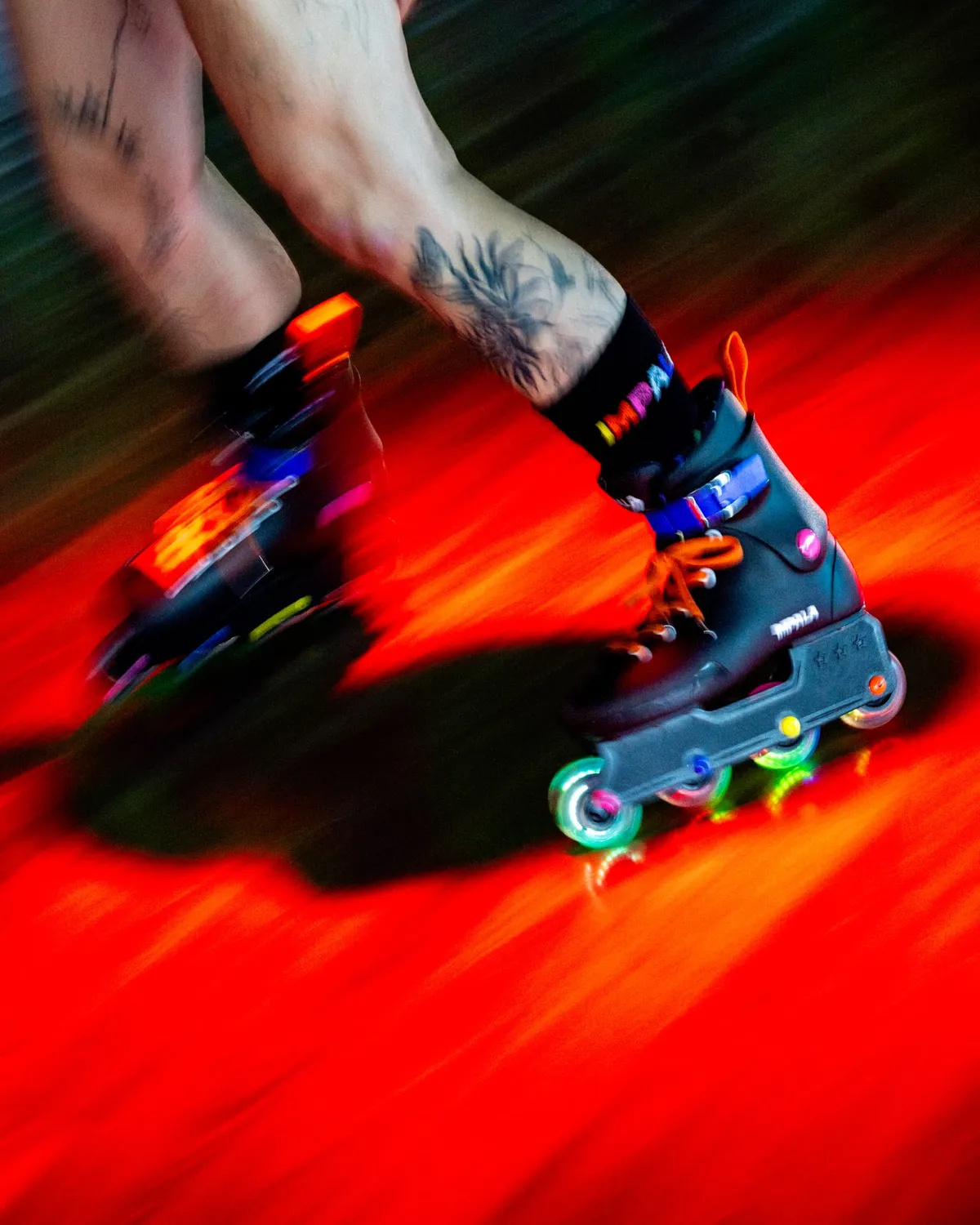 Impala Inline Light Up Wheels lysehjul sort 4-pak