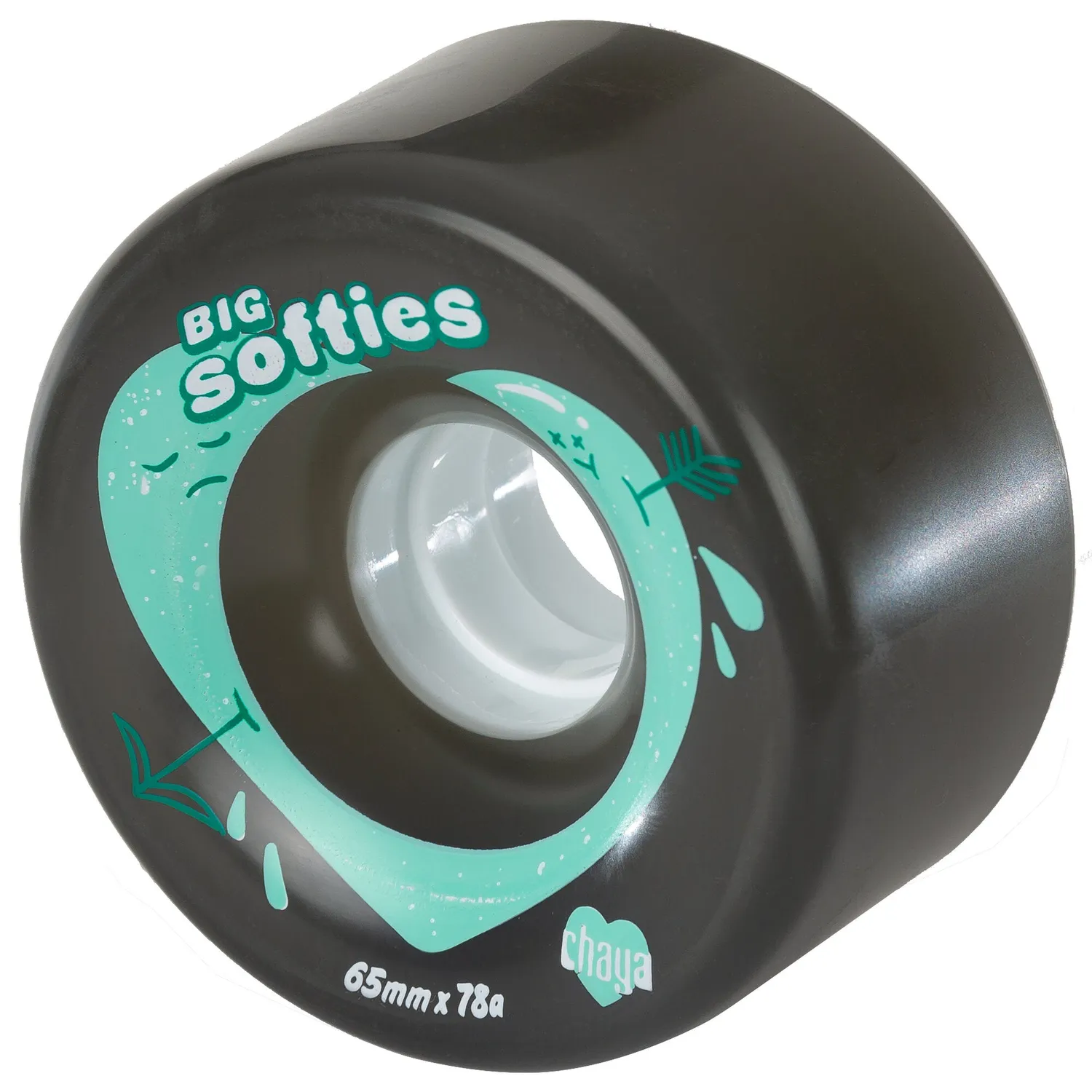 Chaya Big Softie`s Clear Black quad-hjul 4-pak 65mm