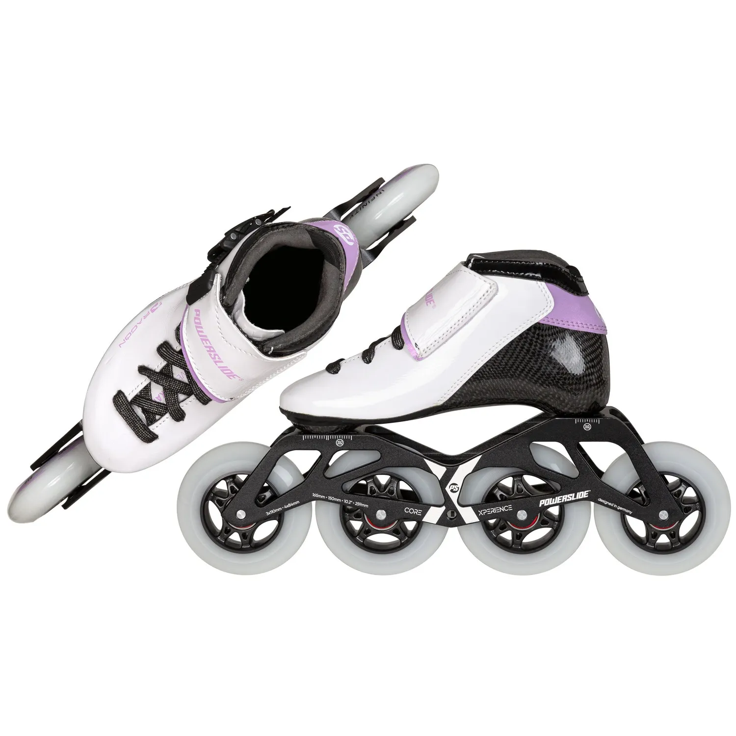 Powerslide Dragon White 84 speedskøjter børn hvid