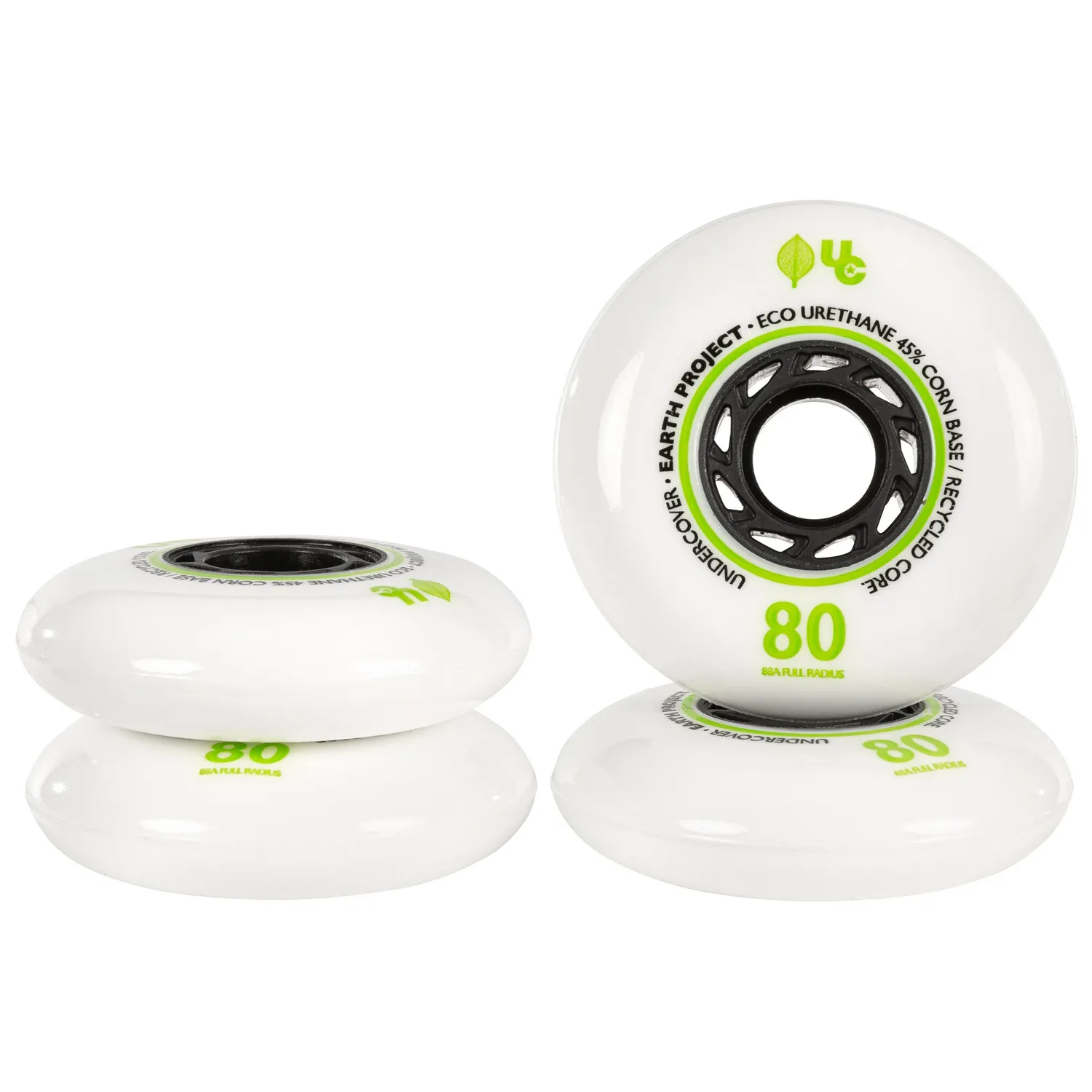 Undercover Earth 80mm/88A inliner hjul 4-pak eco